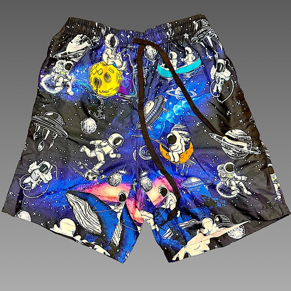 NWT Boys 18 space/astronaunt swim‎ trunks